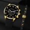Luxury Mens Quartz Watch And Bracelet Set Business Calendar Style 3