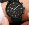 Mens Casual Leather Quartz Watch With Calendar 0