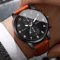 Mens Business Quartz Watch Casual Leather Strap Style 0