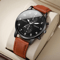 Mens Business Quartz Watch Casual Leather Strap Style 5