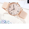 Womens Arabic Number Quartz Watch Casual Leather Style 2