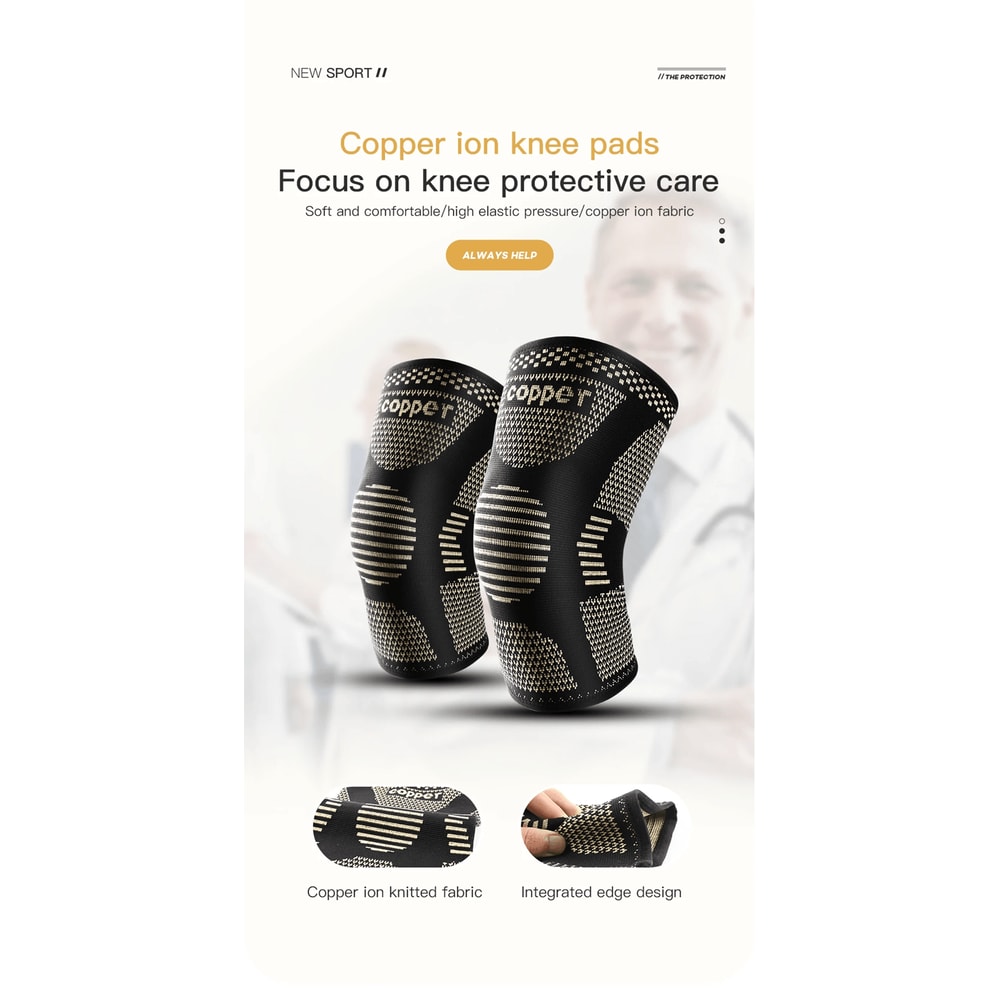 CopperFlex Pro Compression Knee Sleeve For Arthritis Pain Relief And Sports Support 0