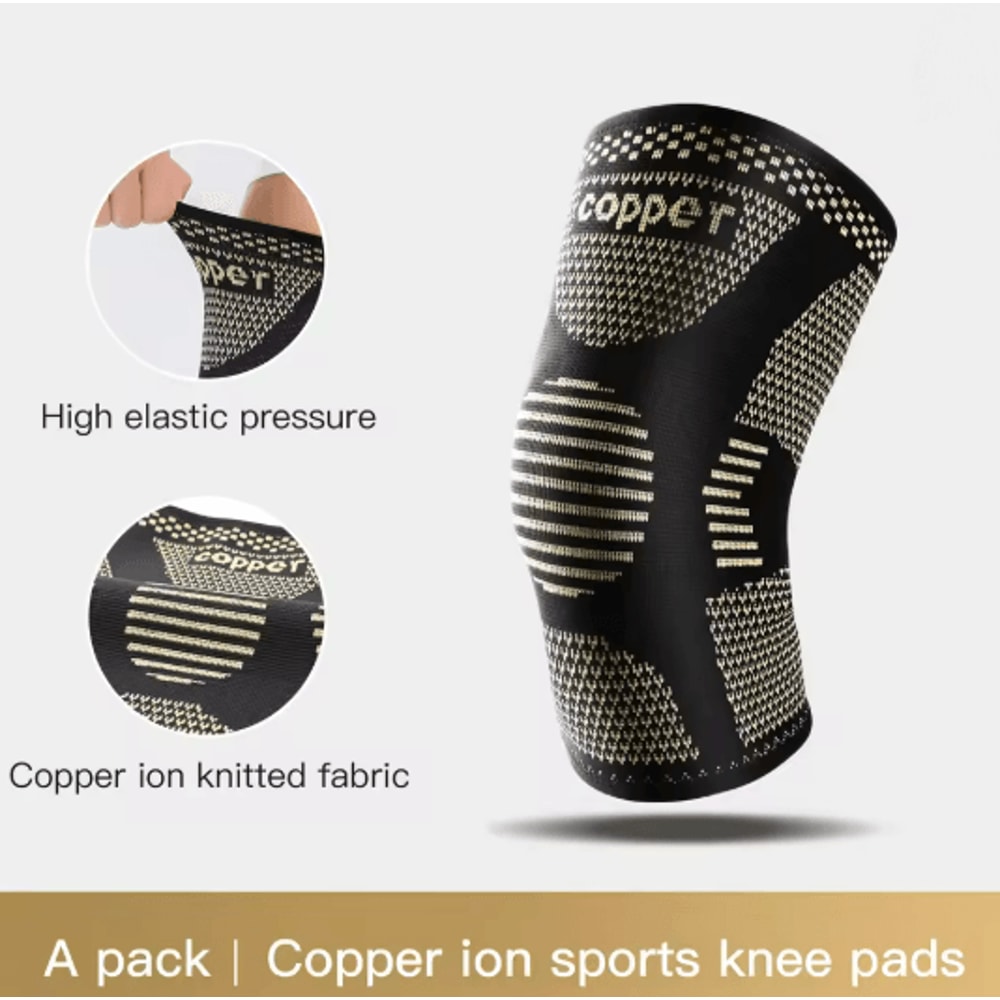 CopperFlex Pro Compression Knee Sleeve For Arthritis Pain Relief And Sports Support 3