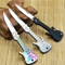 Mini Guitar Keychain Folding Knife Stainless Steel Pocket Tool 2