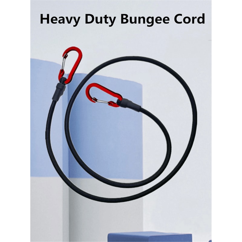 GripLock Heavy Duty Bungee Cord With Carabiner Hooks 0