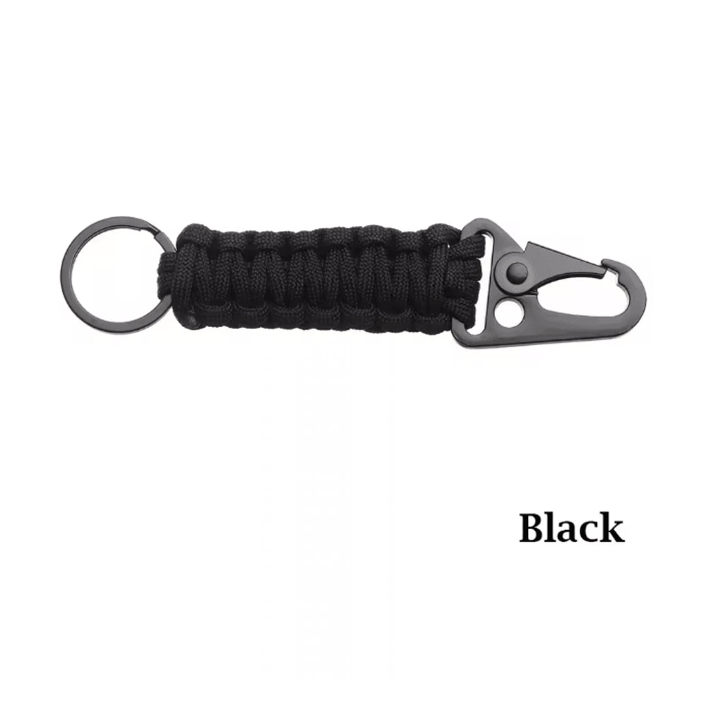 Outdoor Keychain Ring Camping Carabiner Military Paracord Cord Rope Camping Survival Kit Emergency 4