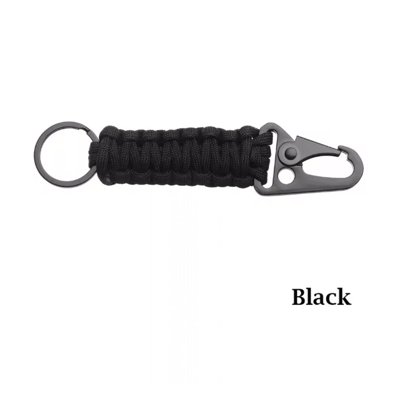 Outdoor Keychain Ring Camping Carabiner Military Paracord Cord Rope Camping Survival Kit Emergency 4