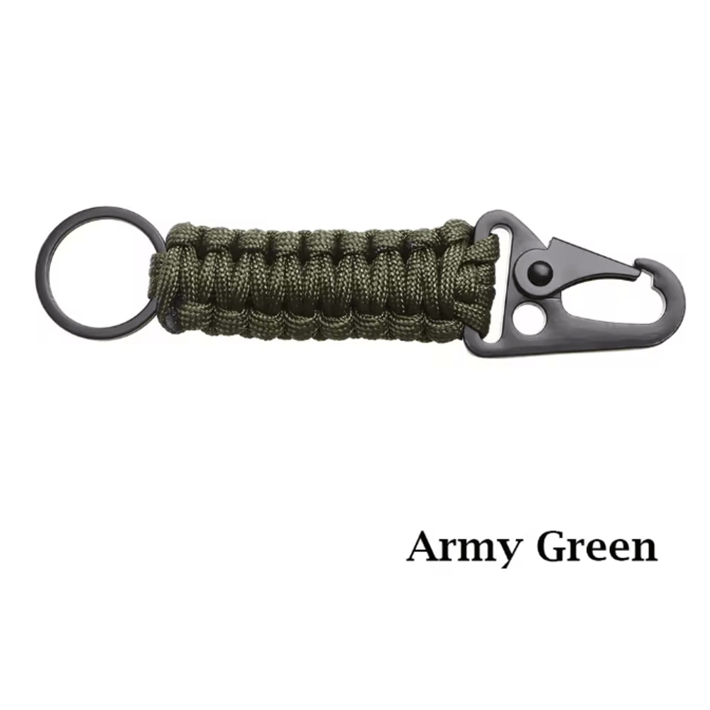 Outdoor Keychain Ring Camping Carabiner Military Paracord Cord Rope Camping Survival Kit Emergency 5