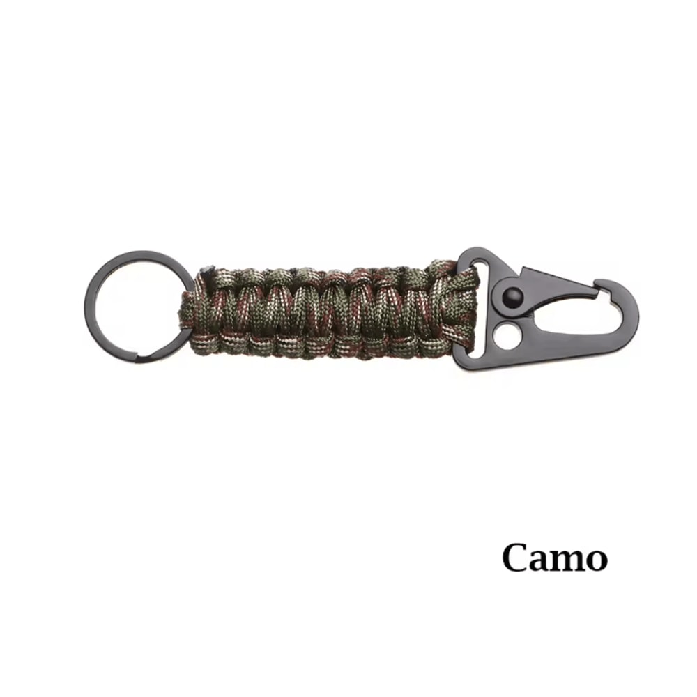 Outdoor Keychain Ring Camping Carabiner Military Paracord Cord Rope Camping Survival Kit Emergency 7
