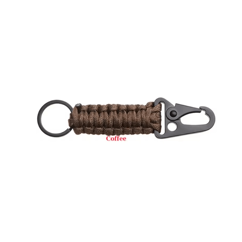 Outdoor Keychain Ring Camping Carabiner Military Paracord Cord Rope Camping Survival Kit Emergency 8