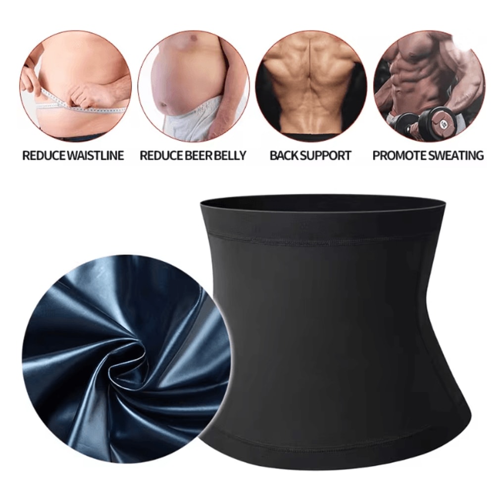 Mens Sauna Waist Trainer Sweat Belt Abdomen Shaper 1
