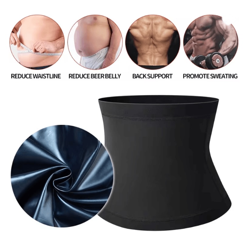 Mens Sauna Waist Trainer Sweat Belt Abdomen Shaper 1