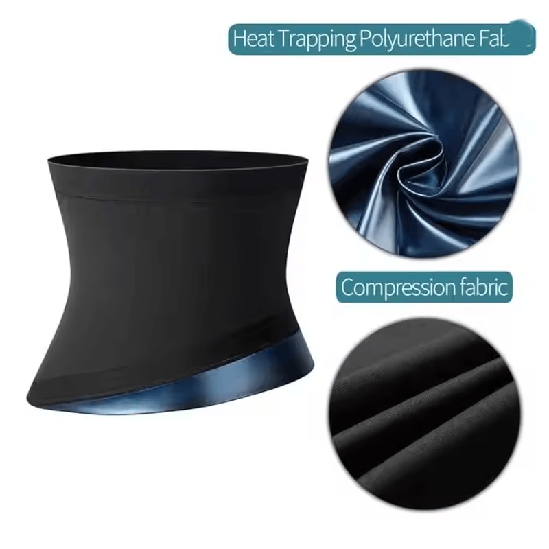 Mens Sauna Waist Trainer Sweat Belt Abdomen Shaper 4