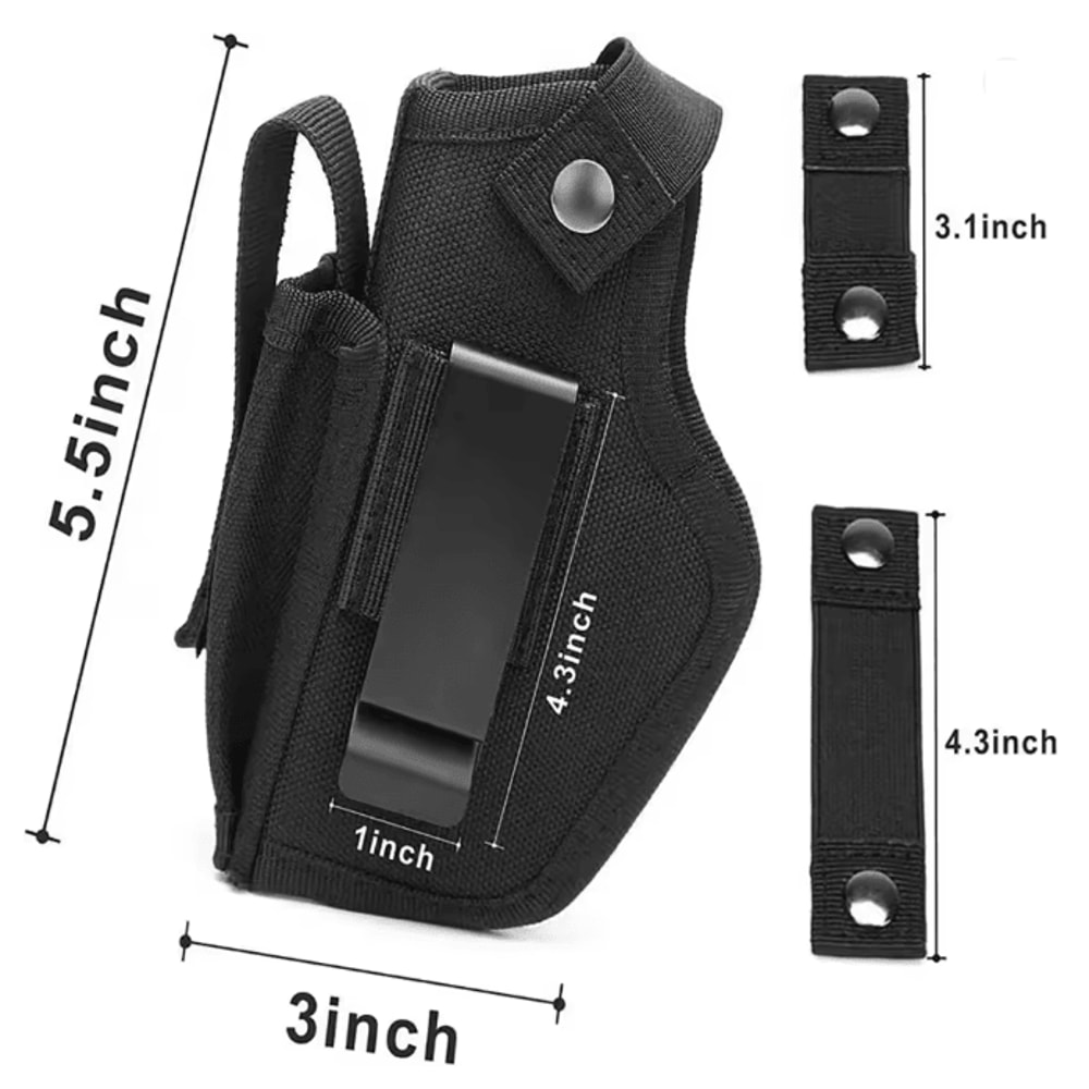 Universal Concealed Carry Gun Holster With Bullet Clip Belt Mount 2