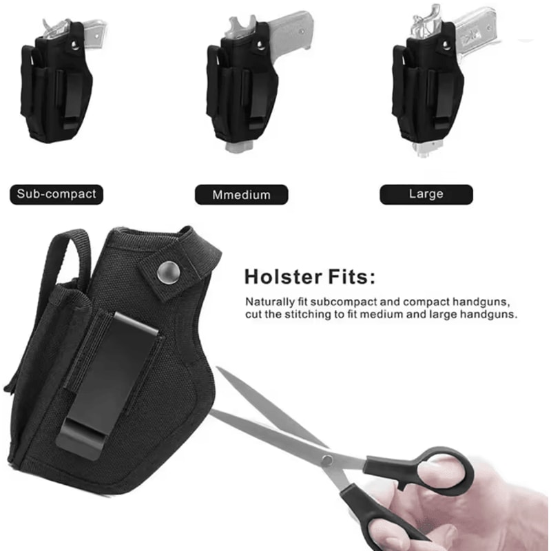 Universal Concealed Carry Gun Holster With Bullet Clip Belt Mount 3