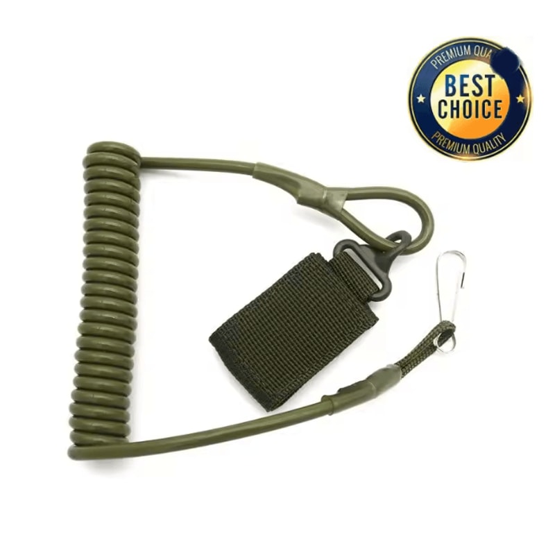 Tactical Elastic Safety Lanyard Anti Lost Gear Retention Rope 10