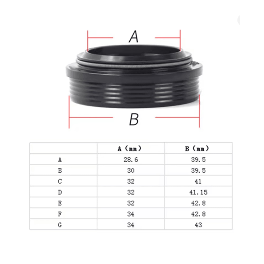 Bicycle Front Fork Dust Seal Set Bike Oil Wiper Replacement 6