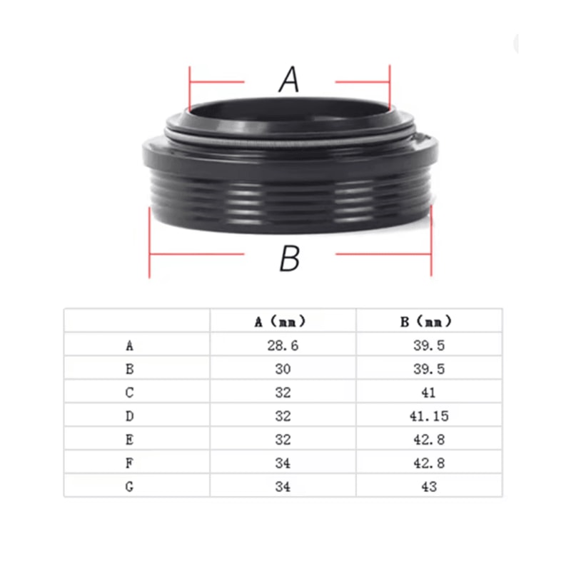 Bicycle Front Fork Dust Seal Set Bike Oil Wiper Replacement 6