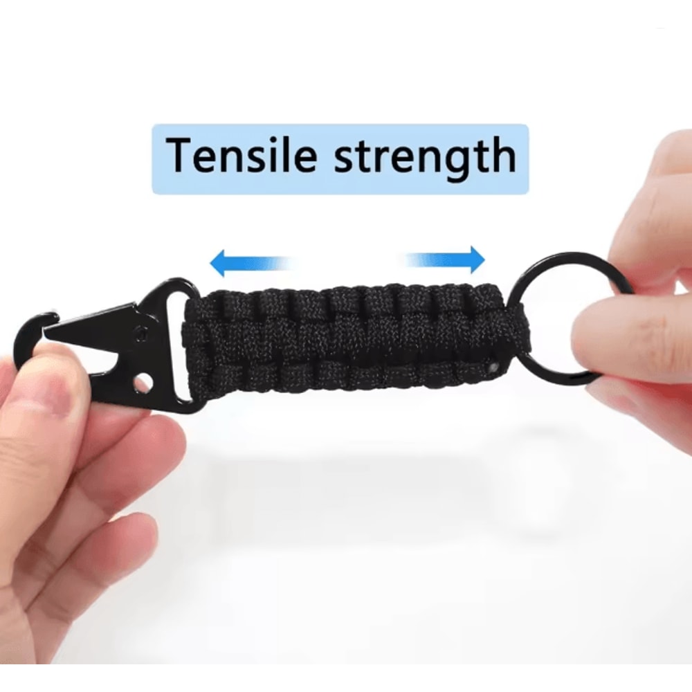 Paracord Survival Keychain With Carabiner Emergency Rope Lanyard 2