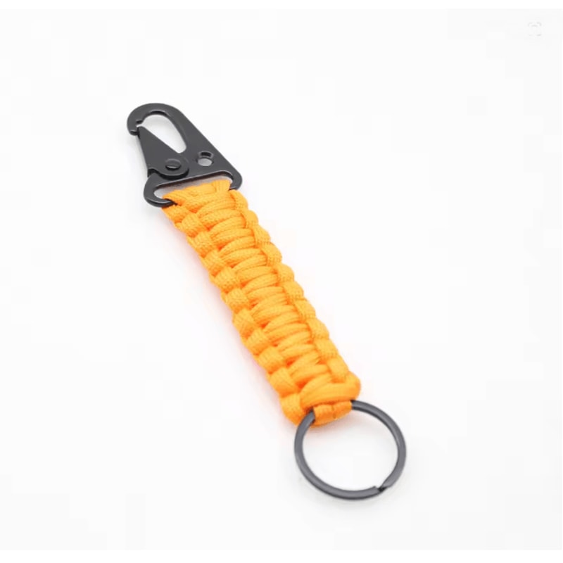 Paracord Survival Keychain With Carabiner Emergency Rope Lanyard 7