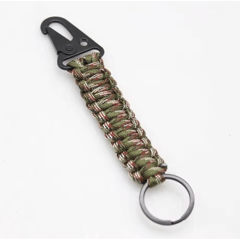 Paracord Survival Keychain With Carabiner Emergency Rope Lanyard 8
