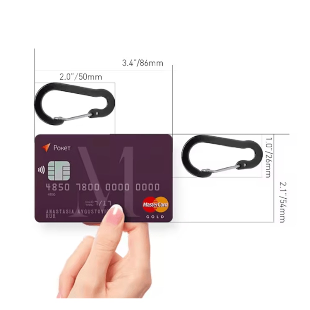 Aluminum Alloy Carabiner Keychain Set Lightweight Outdoor Clip Hooks 2