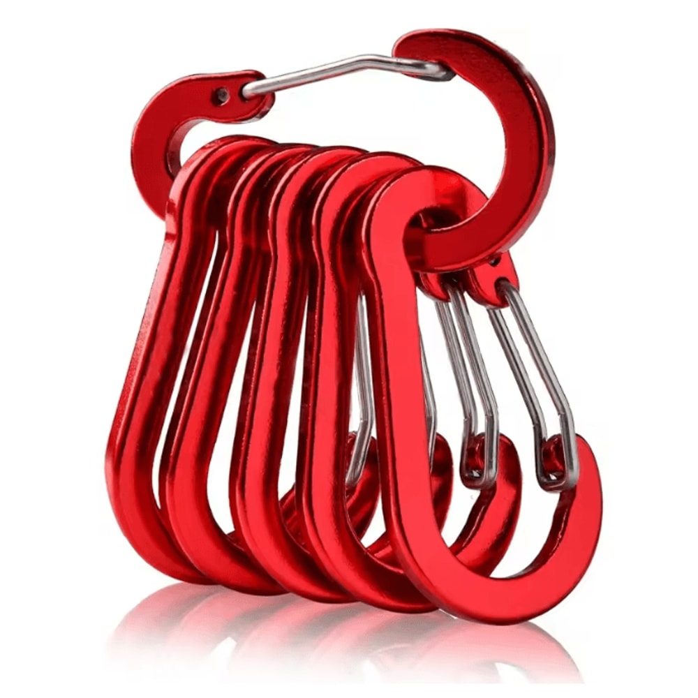 Aluminum Alloy Carabiner Keychain Set Lightweight Outdoor Clip Hooks 6