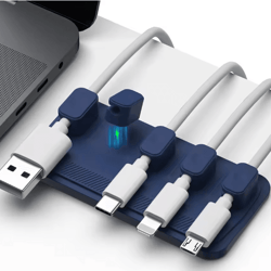 magnetic cable organizer clips silicone wire holder for car and desk