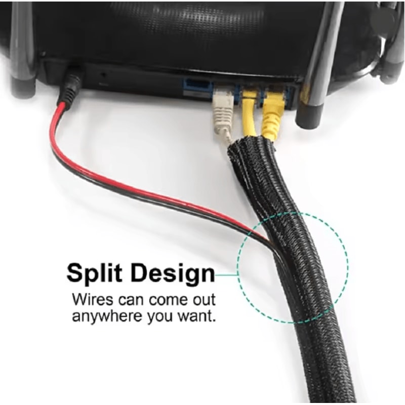 Braided Cable Sleeve PET Nylon Wire Protector Cable Wrap 1