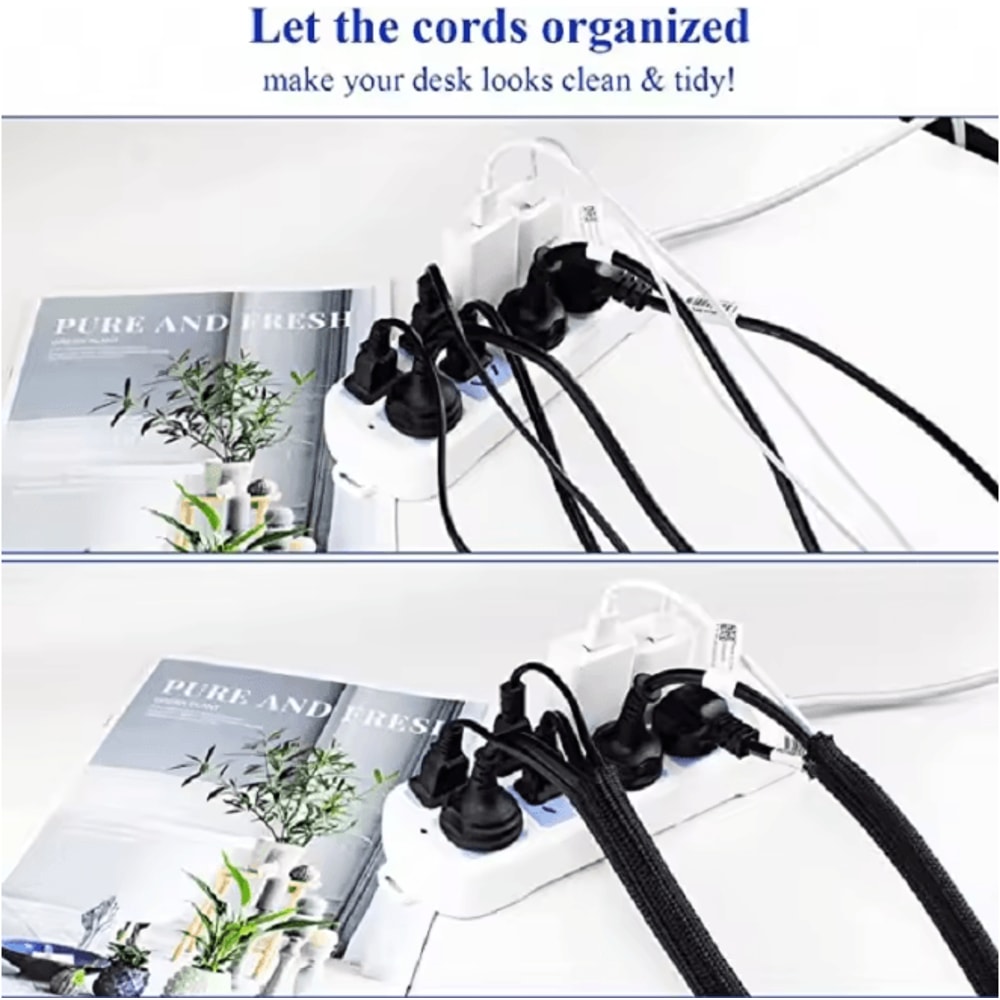 Braided Cable Sleeve PET Nylon Wire Protector Cable Wrap 3