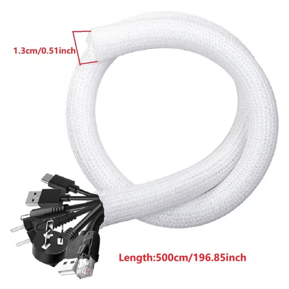 Braided Cable Sleeve PET Nylon Wire Protector Cable Wrap 4