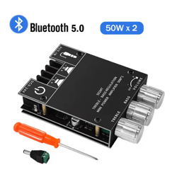 powerpulse zk502mt bluetooth stereo amplifier board 2x50w high power audio amp