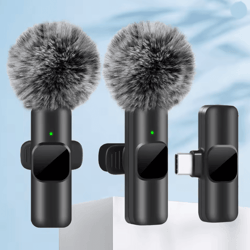 clearcast k60 wireless lavalier microphone mini clip on mic for phone laptop and gaming