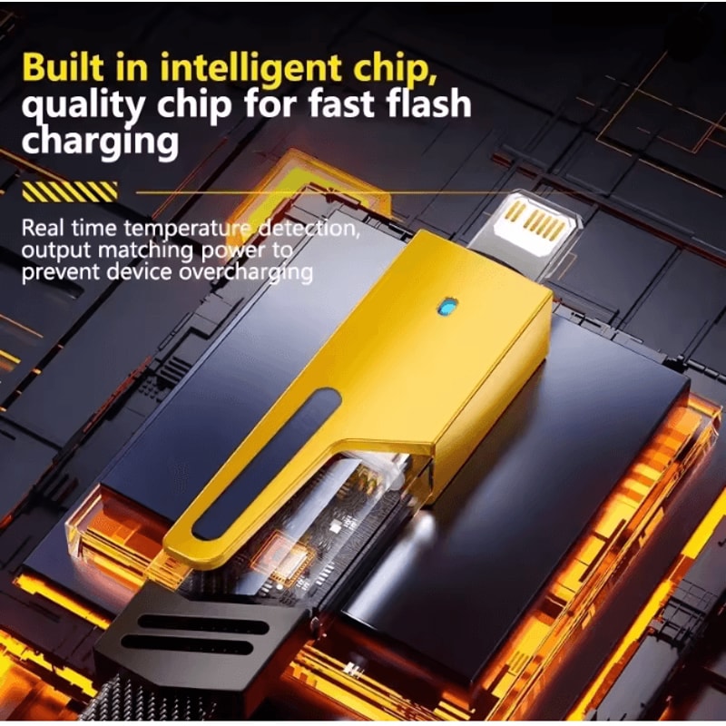 PowerFlex 4 In 1 Fast Charging Cable Multi Port USB C Charging Cord 65W 1