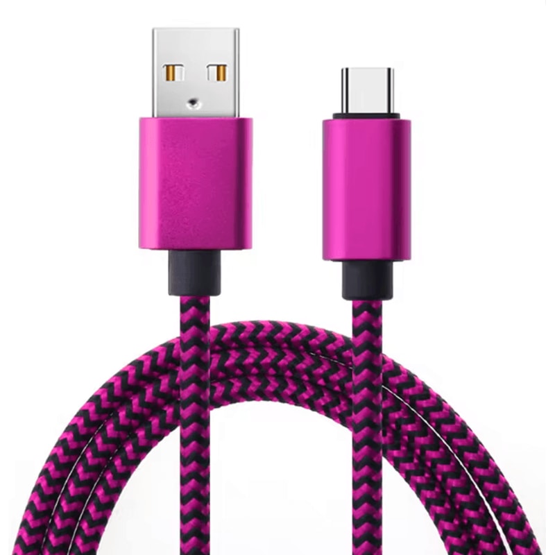 FlexCharge USB C Fast Charging Cable Nylon Braided Data Sync Cord 9