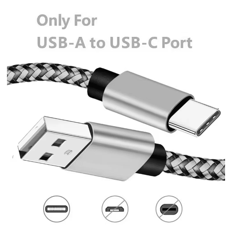 FlexCharge USB C Fast Charging Cable Nylon Braided Data Sync Cord 1