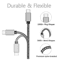 FlexCharge USB C Fast Charging Cable Nylon Braided Data Sync Cord 2