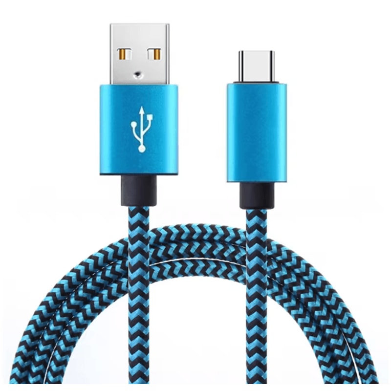 FlexCharge USB C Fast Charging Cable Nylon Braided Data Sync Cord 6
