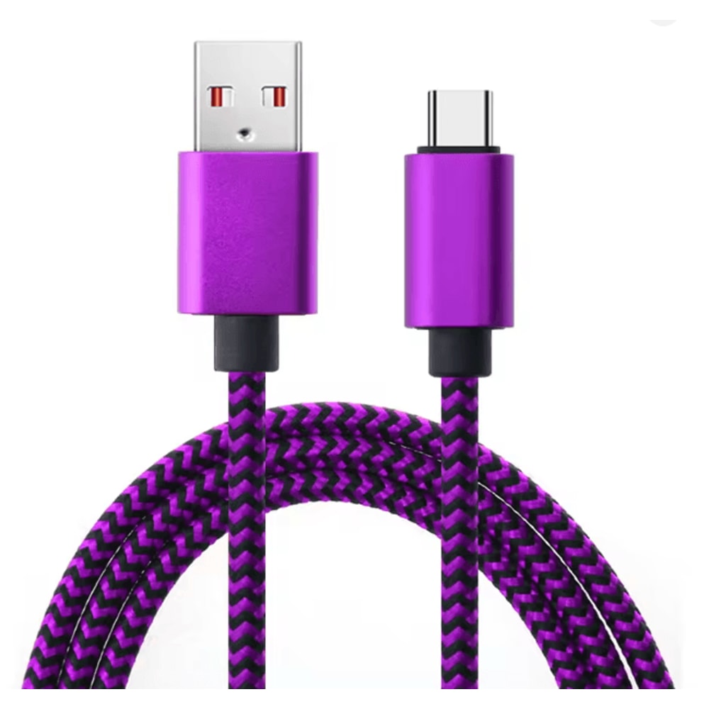 FlexCharge USB C Fast Charging Cable Nylon Braided Data Sync Cord 7