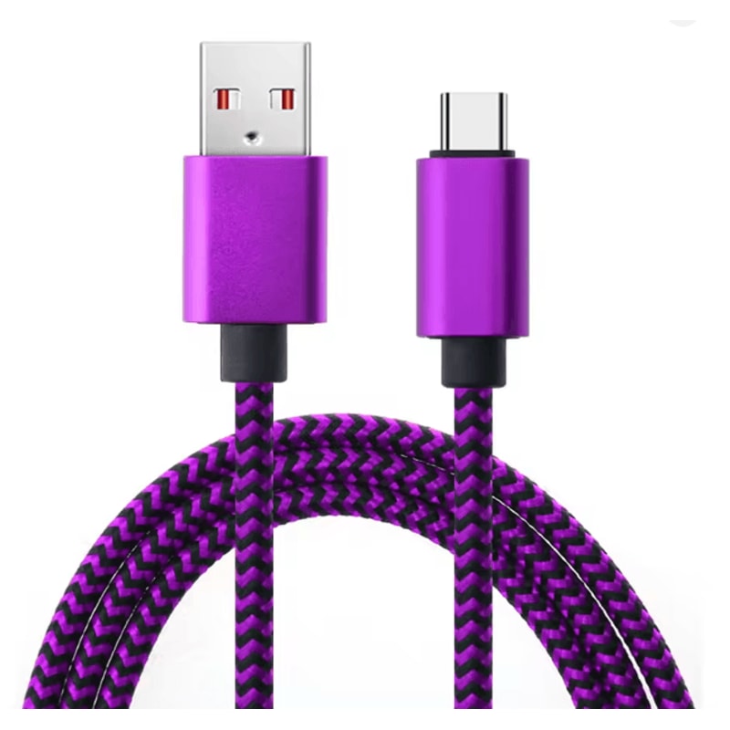 FlexCharge USB C Fast Charging Cable Nylon Braided Data Sync Cord 7