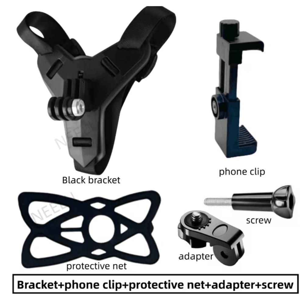 RideView Motorcycle Helmet Camera Mount Phone And Action Camera Holder 5