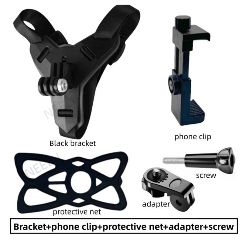 RideView Motorcycle Helmet Camera Mount Phone And Action Camera Holder 5