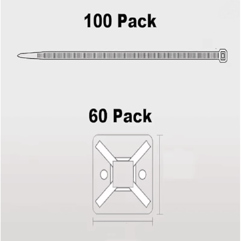 CableHold Pro Self Adhesive Cable Tie Mounts 160 Pack Wire Organizer Clips 4