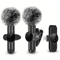 WindClear Wireless Lavalier Microphone Mini Clip On Mic With Windproof Cover 0