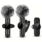 WindClear Wireless Lavalier Microphone Mini Clip On Mic With Windproof Cover 0