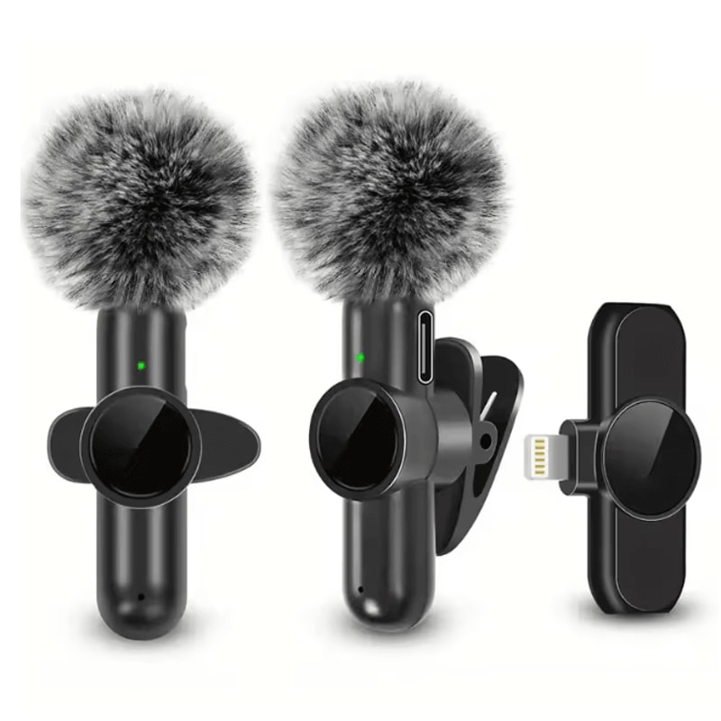 WindClear Wireless Lavalier Microphone Mini Clip On Mic With Windproof Cover 0