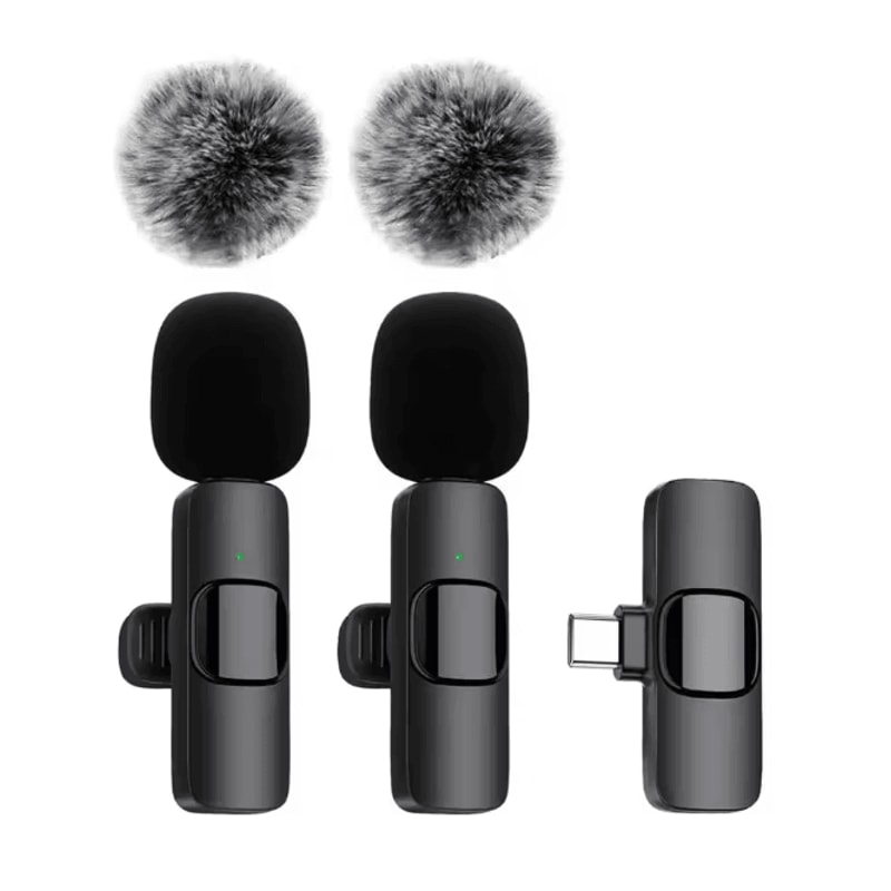 WindClear Wireless Lavalier Microphone Mini Clip On Mic With Windproof Cover 5