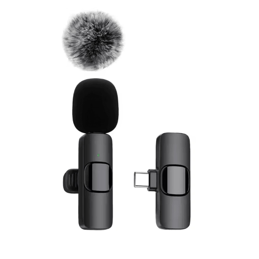 WindClear Wireless Lavalier Microphone Mini Clip On Mic With Windproof Cover 4