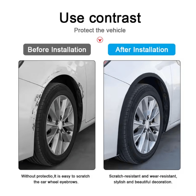 FlexGuard Universal Car Fender Flares Wheel Arch Protector Kit 3