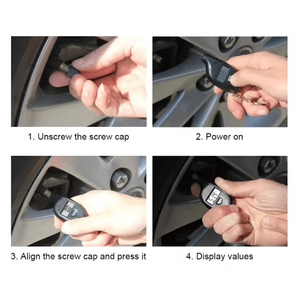 SafeGauge Digital Tire Pressure Gauge LCD Display For Car And Motorcycle 1